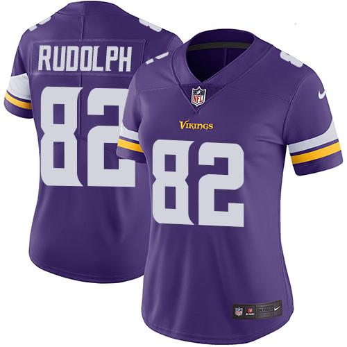 Women 2019 Minnesota Vikings #82 Rudolph purple Nike Vapor Untouchable Limited NFL Jersey